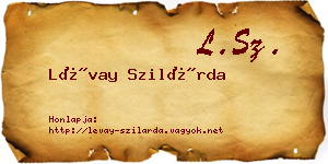 Lévay Szilárda névjegykártya